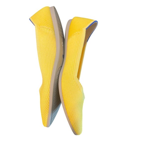 Rothys The Point Marigold Yellow Flats Slip Ons Shoes Comfort Pointed Toe Size 8 - Picture 3 of 8